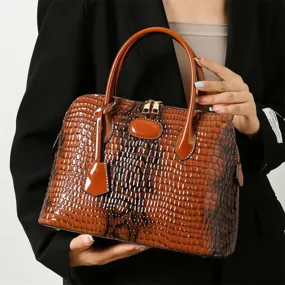 Luxury Designer Alligator Leather Shoulder Crossbody Bag for Women