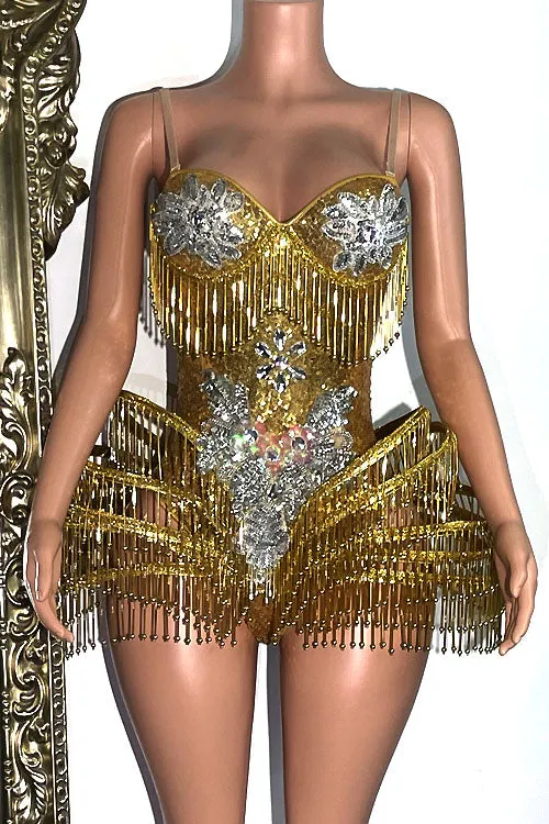 Madison Diamante Tassel Bodysuit