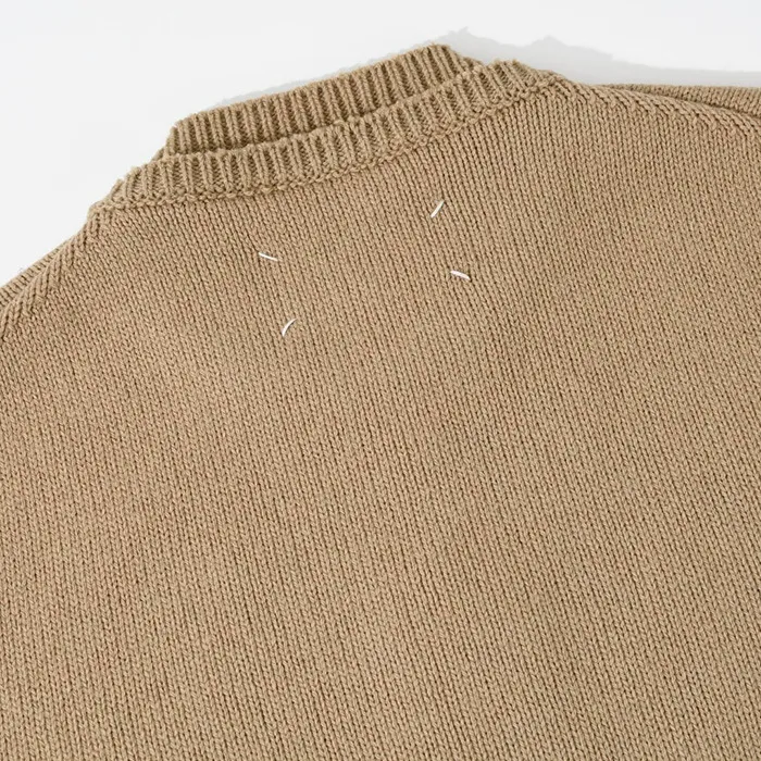 Maison Margiela  |Crew Neck Wool Linen Long Sleeves Cotton Logo Designers