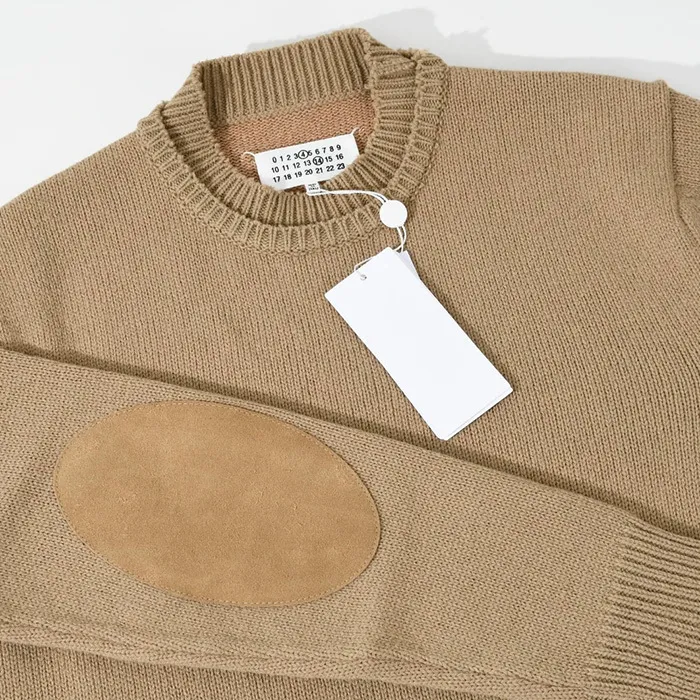 Maison Margiela  |Crew Neck Wool Linen Long Sleeves Cotton Logo Designers