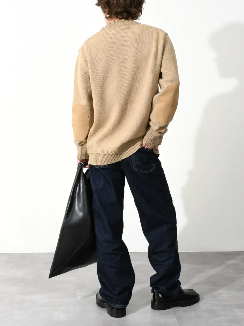 Maison Margiela  |Crew Neck Wool Linen Long Sleeves Cotton Logo Designers