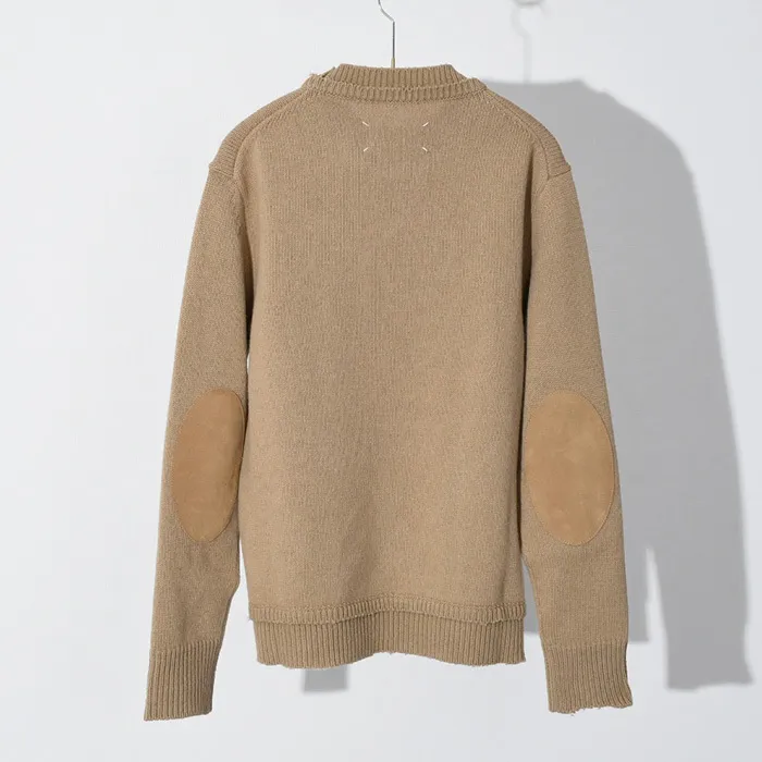 Maison Margiela  |Crew Neck Wool Linen Long Sleeves Cotton Logo Designers