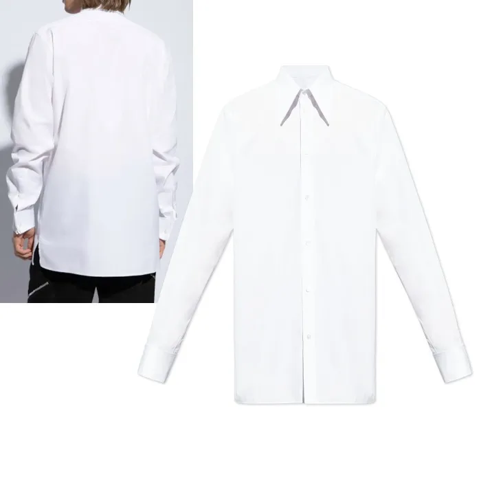 Maison Margiela  |Long Sleeves Plain Cotton Designers Shirts