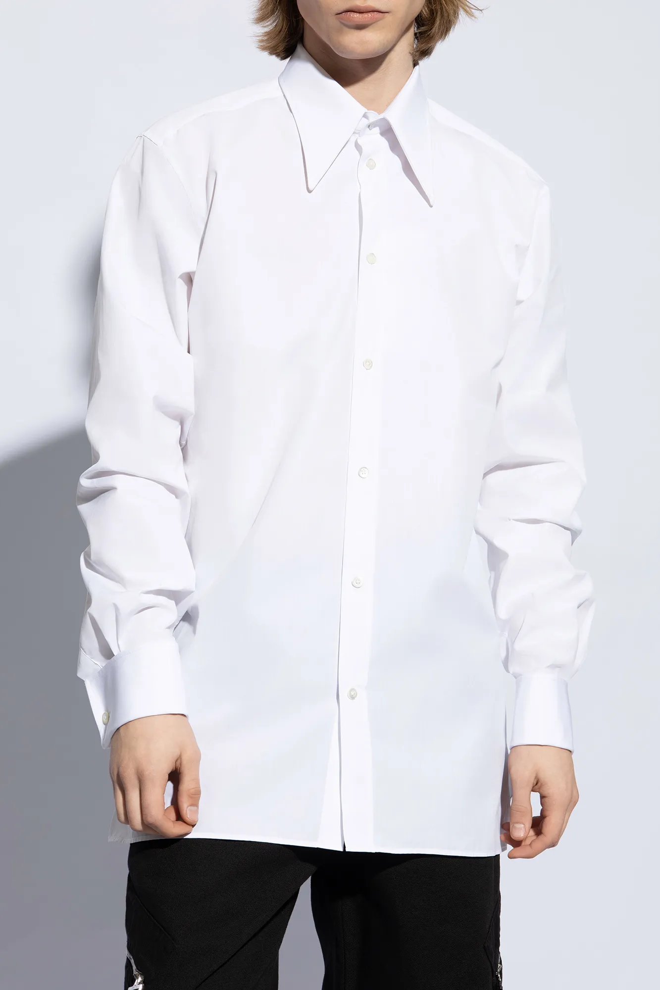 Maison Margiela  |Long Sleeves Plain Cotton Designers Shirts