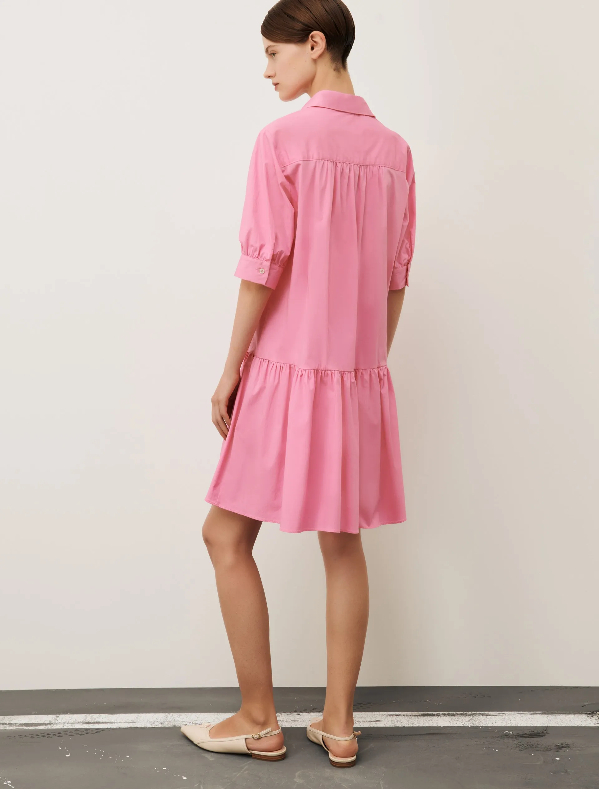 Marella Ebert Drop Waist Dress in Deep Rose