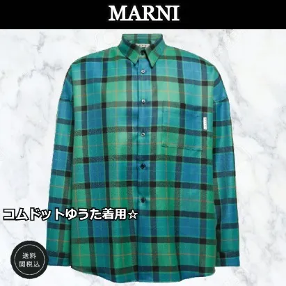 MARNI  |Other Plaid Patterns Unisex Wool Long Sleeves Designers