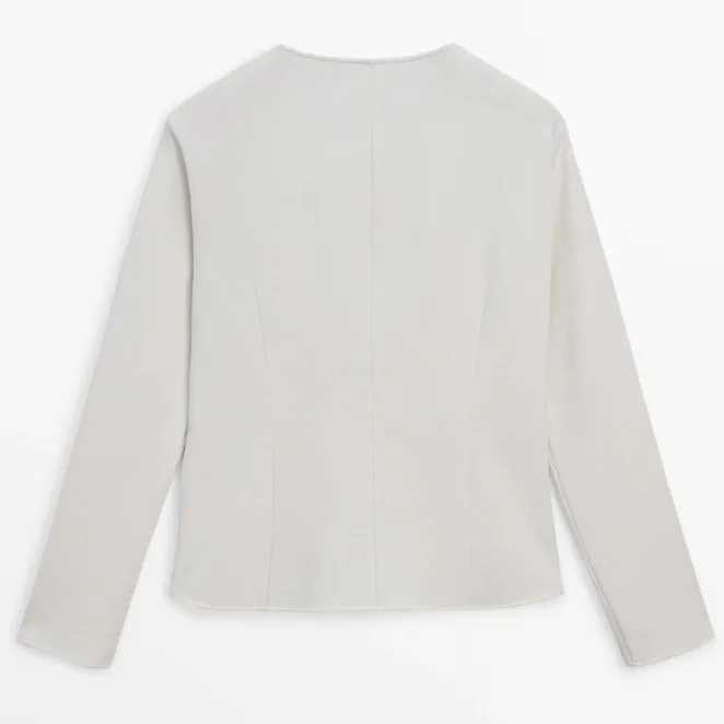 Massimo Dutti  |Textured blouse with buttons