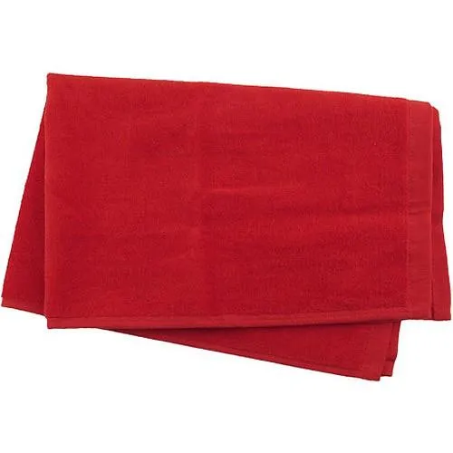 Master Hemmed Velour Towel Red