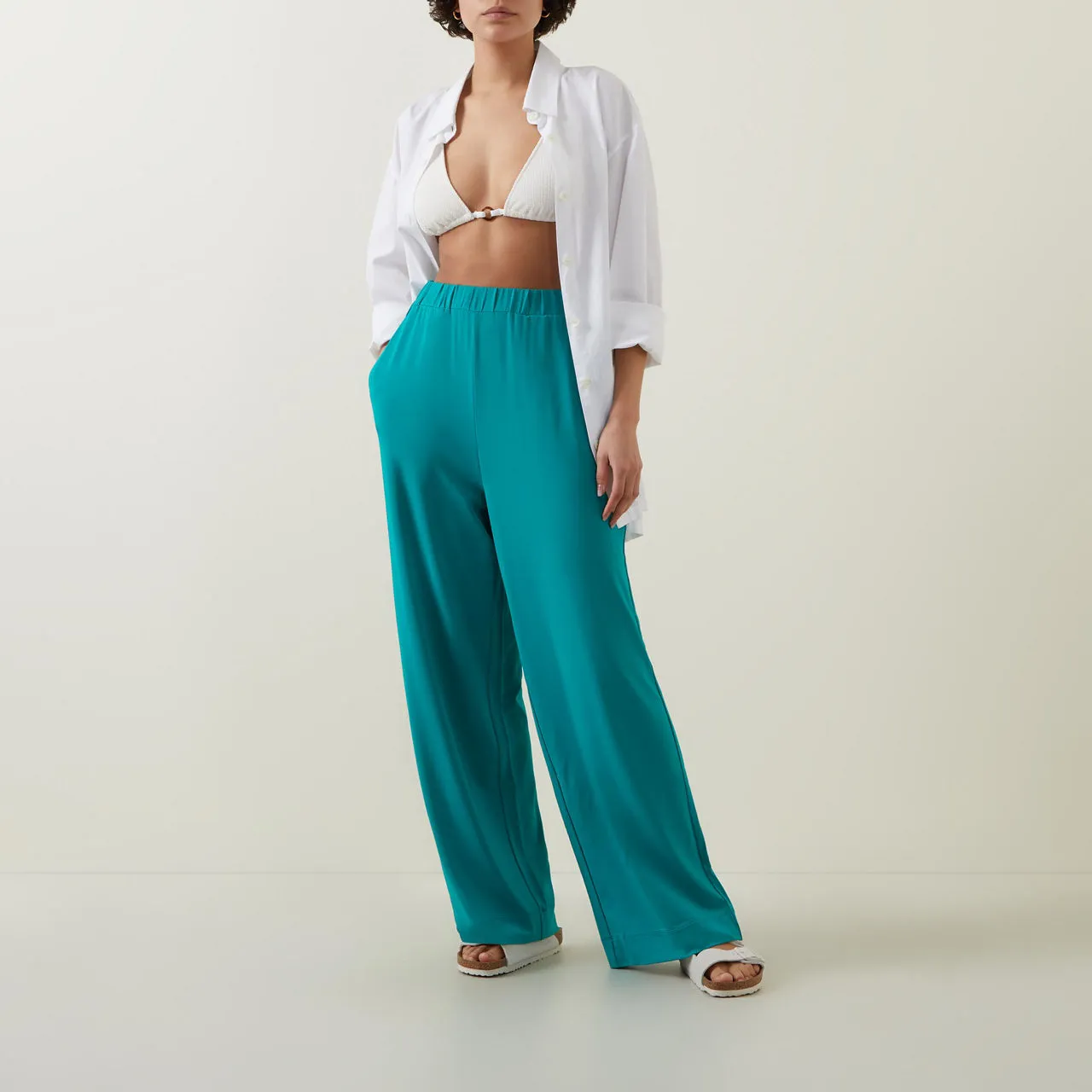 MAX MARA Ring Wide-Leg Trousers - 003 Jade