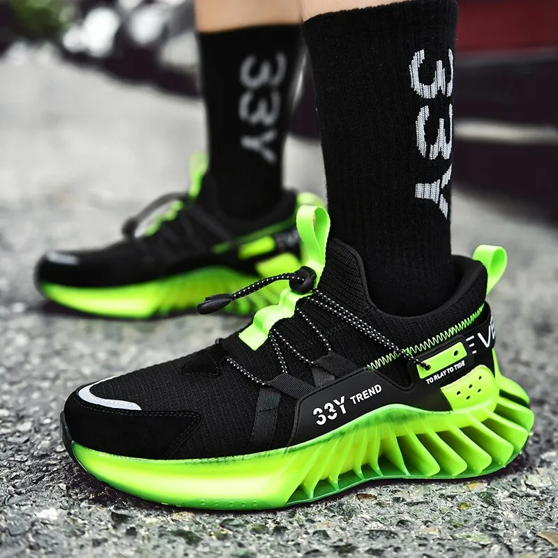 Men's Winter Fashion Air Cushion Vulcanized Lace Up Casual Running Shoes