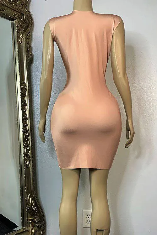 Miranda Diamante Spandex Dress(Ready To Ship)