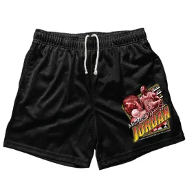 MJ Fearless Black Mesh Shorts (5 Inch Inseam)