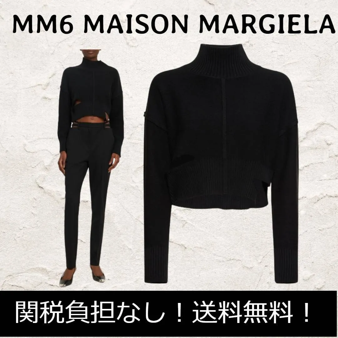 MM6 Maison Margiela  |Wool Long Sleeves Cotton V-neck & Crew neck