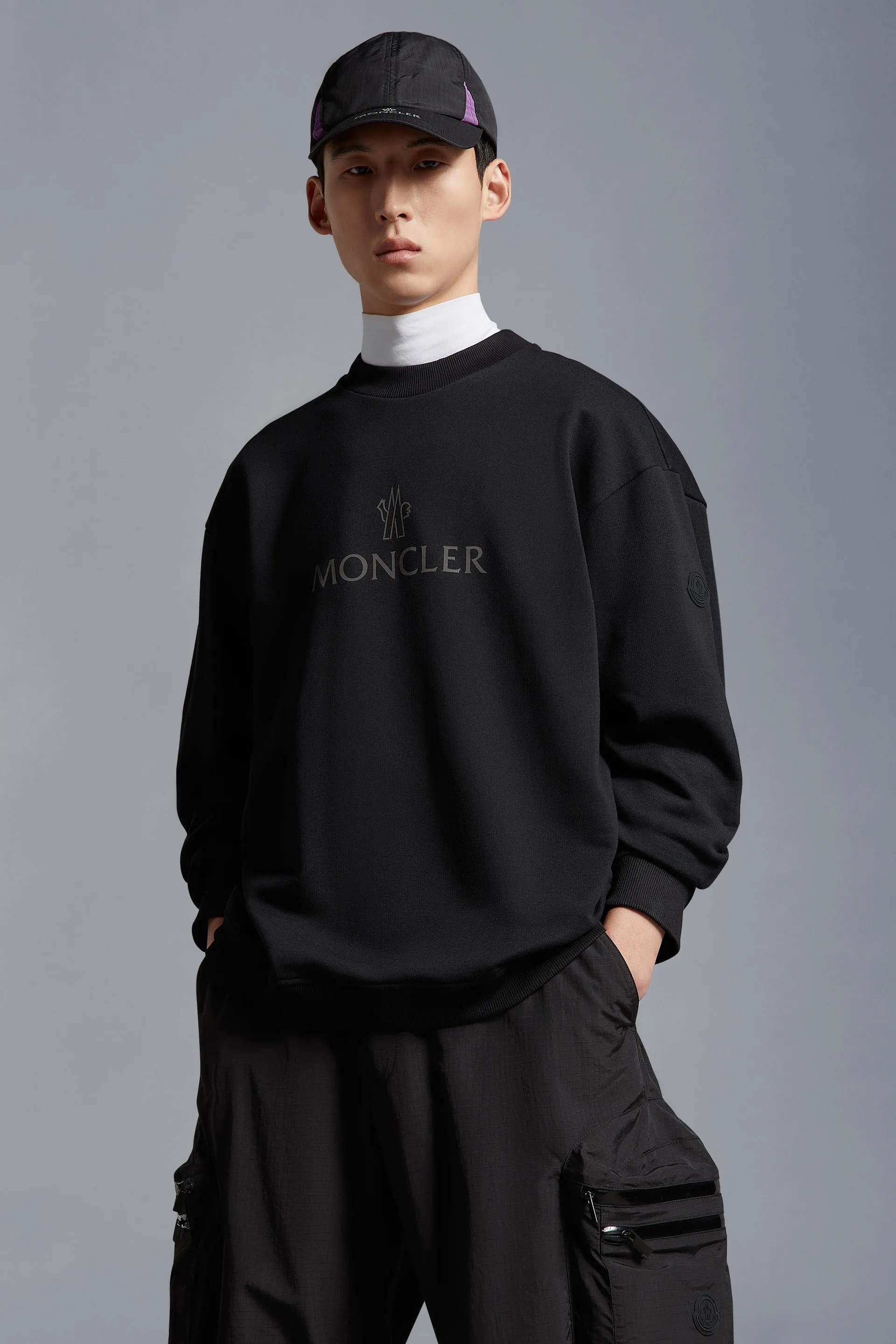 MONCLER  |Street Style Long Sleeves Cotton Logo