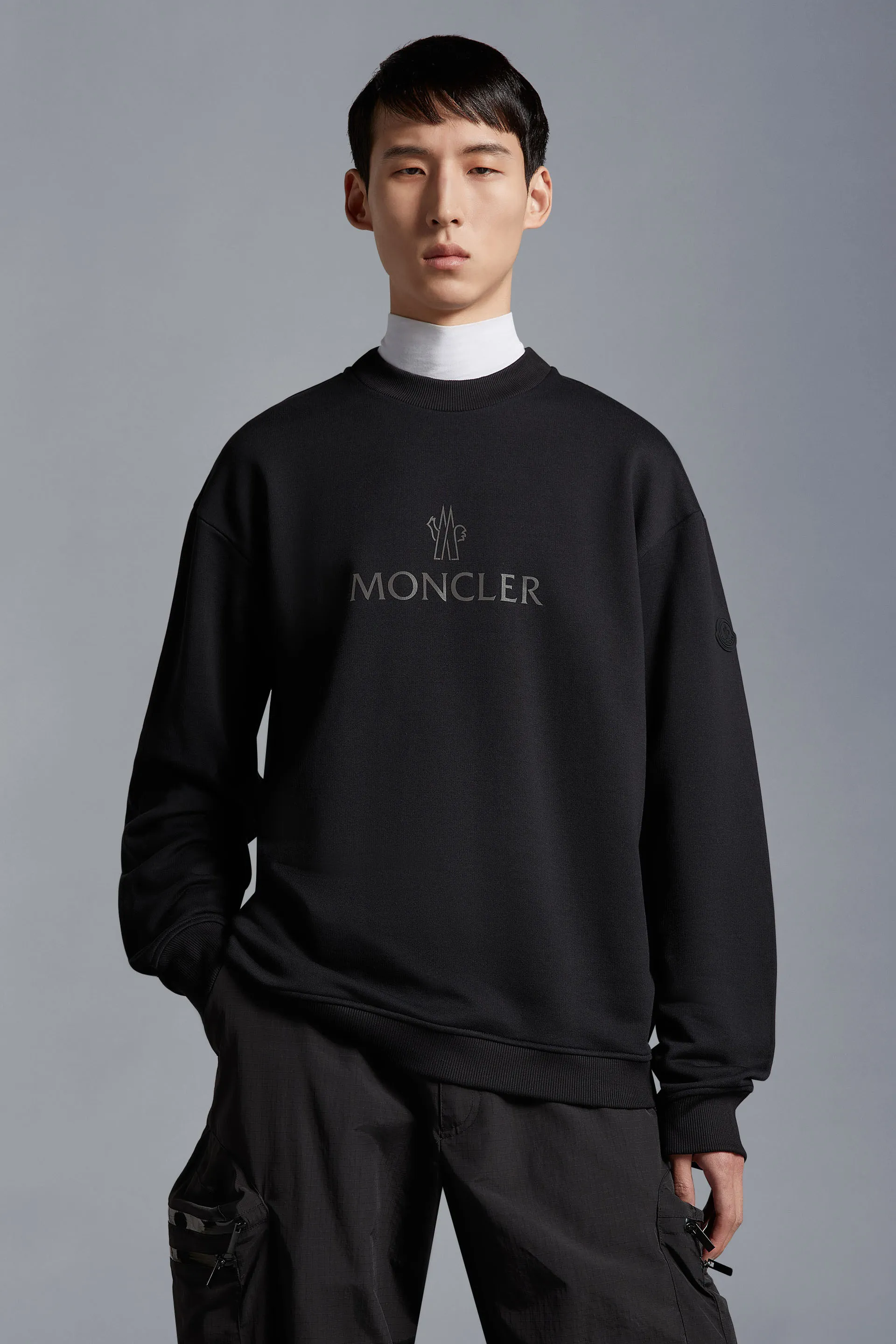 MONCLER  |Street Style Long Sleeves Cotton Logo