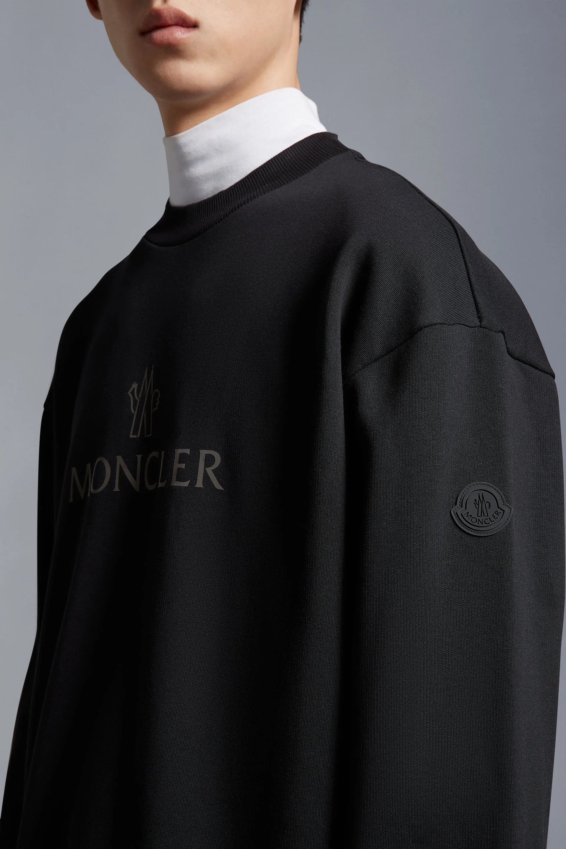 MONCLER  |Street Style Long Sleeves Cotton Logo