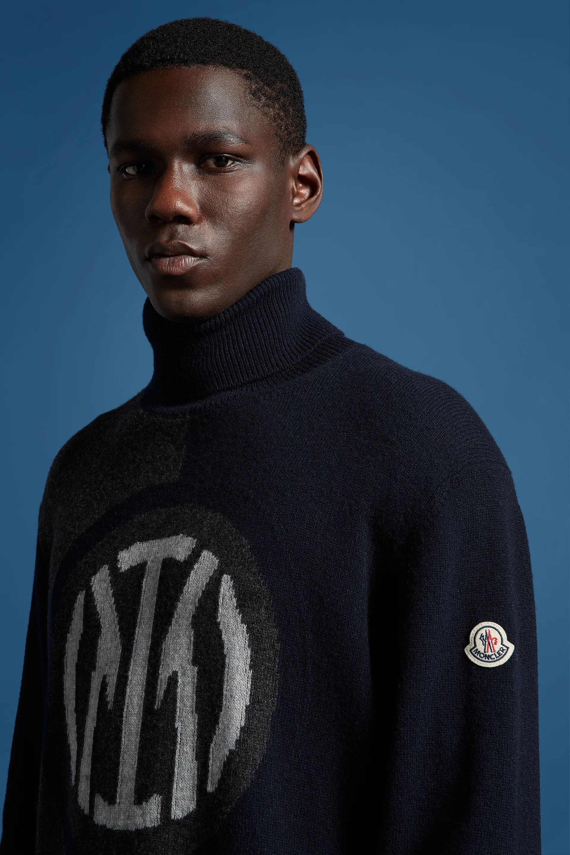 MONCLER  |Wool Cashmere Street Style Long Sleeves Logo