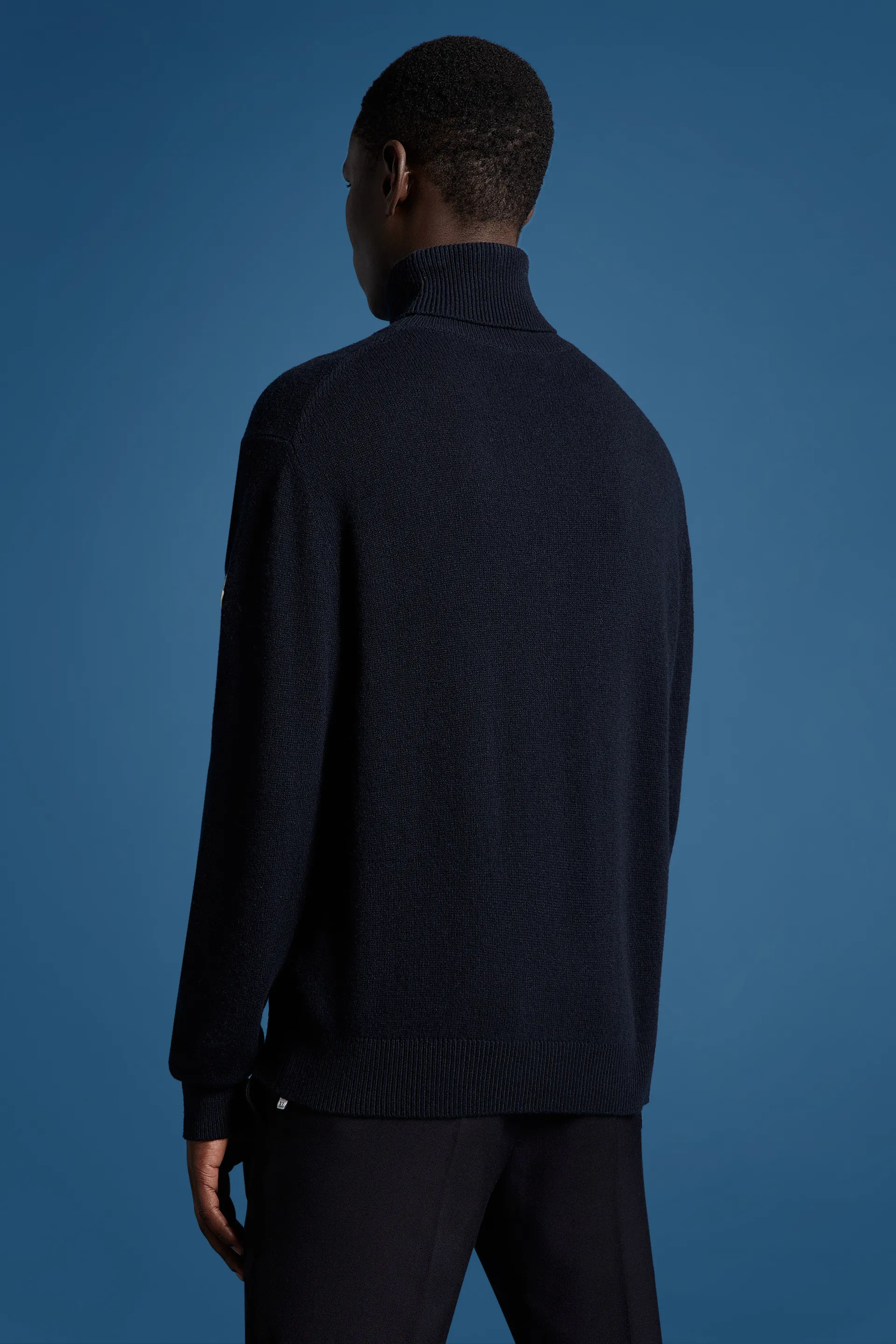 MONCLER  |Wool Cashmere Street Style Long Sleeves Logo