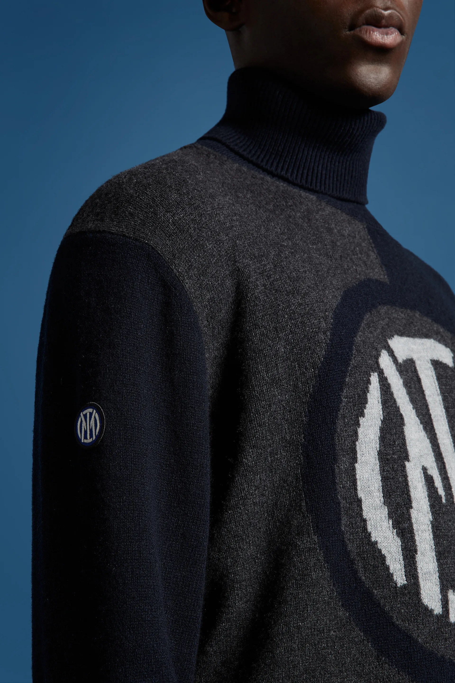 MONCLER  |Wool Cashmere Street Style Long Sleeves Logo