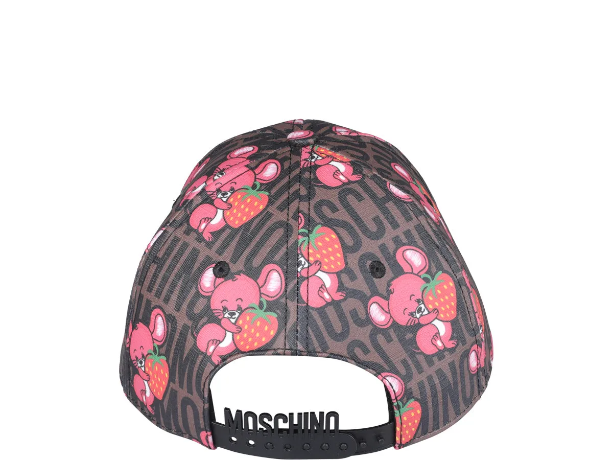 Moschino All Over Patterned Baseball Cap