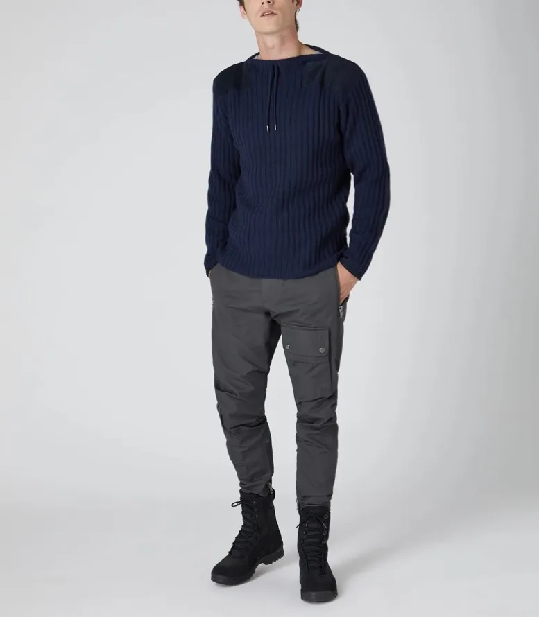 N PEAL  |Unisex Wool Cashmere Boat Neck Long Sleeves Plain Sweaters