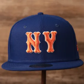 New York Mets Vintage Lettering 59Fifty Fitted Cap | The Mets Throwback Blue Bottom Fitted