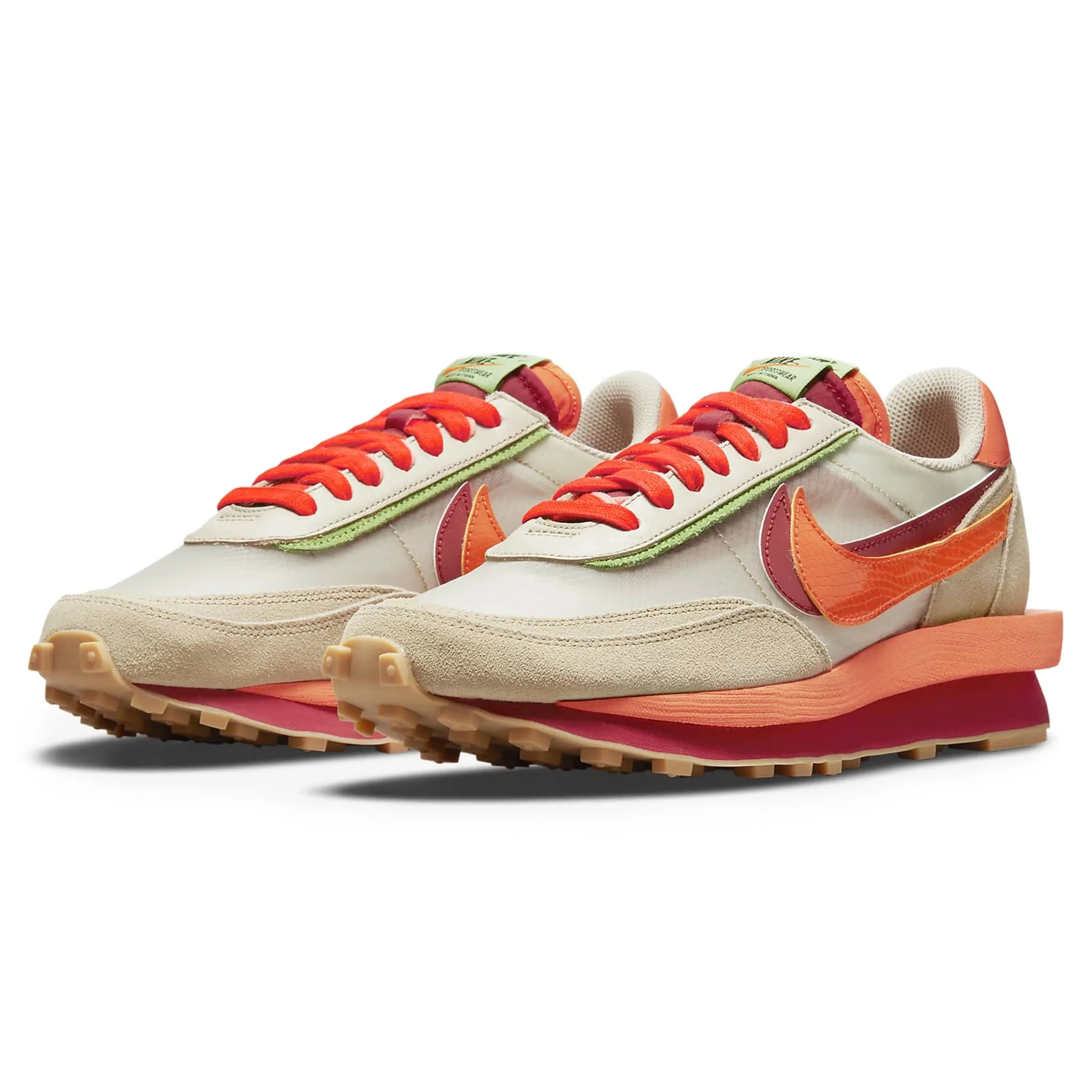 Nike x Sacai LD Waffle CLOT Net Orange Blaze