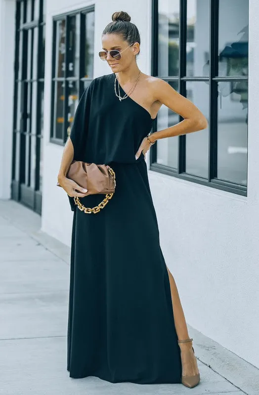 One Shoulder Maxi Dress