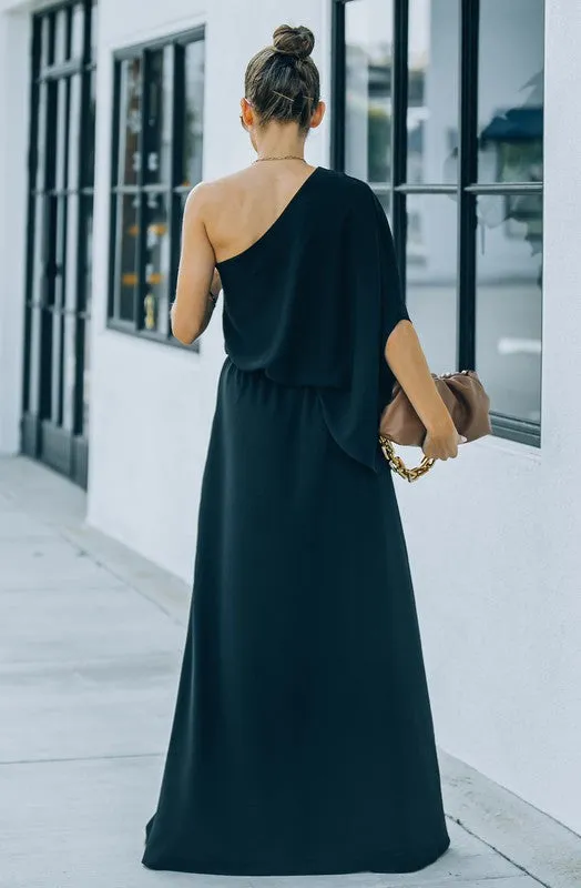 One Shoulder Maxi Dress