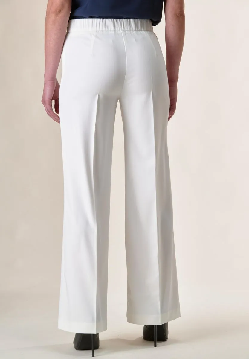 Pantalone bianco palazzo fluido