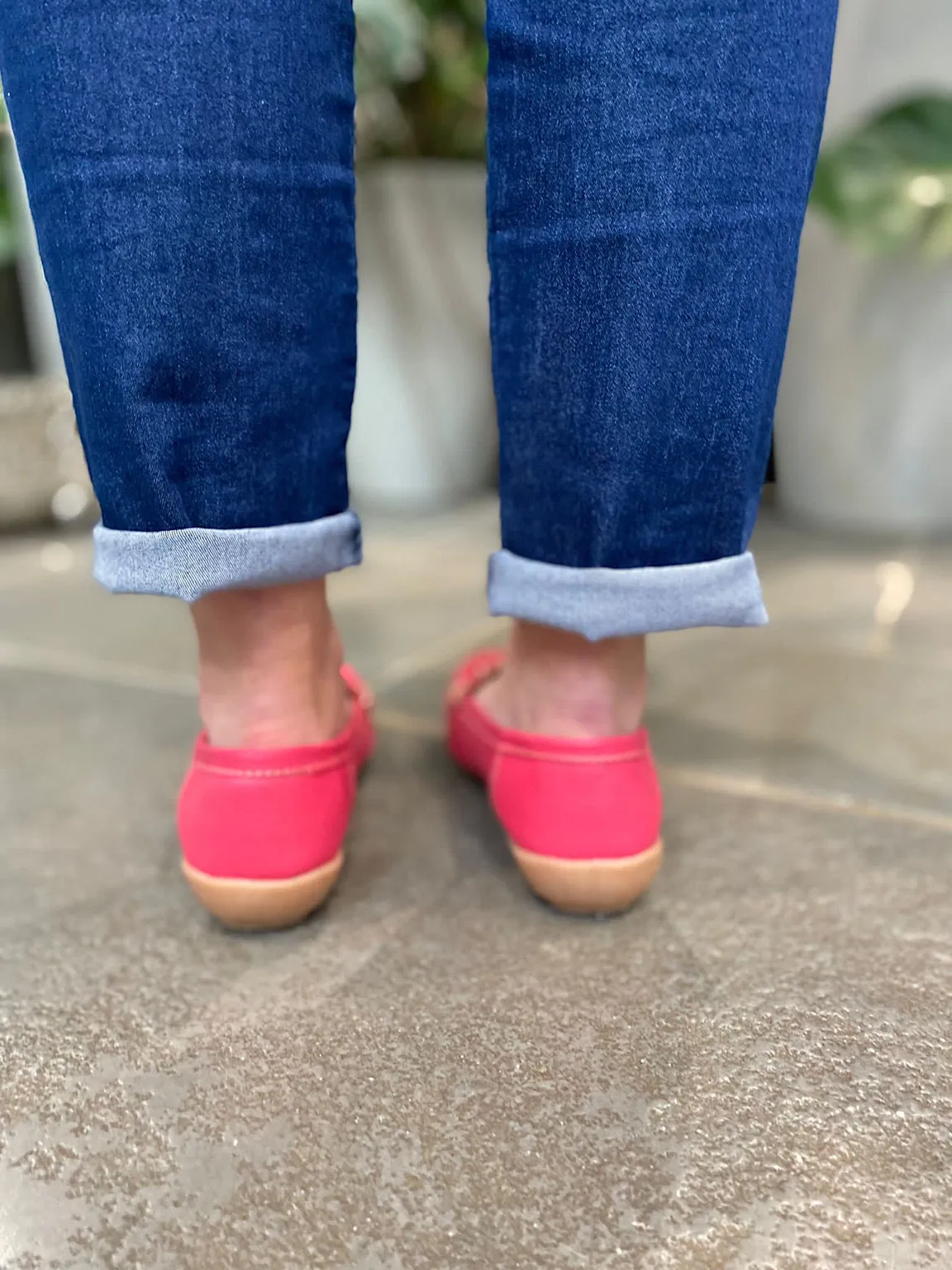 Pink Leather Tassel Loafer