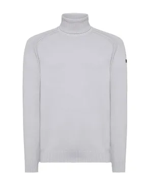 Pullover RRD uomo Cotton Plain Turtleneck Knit WES033 ghiaccio