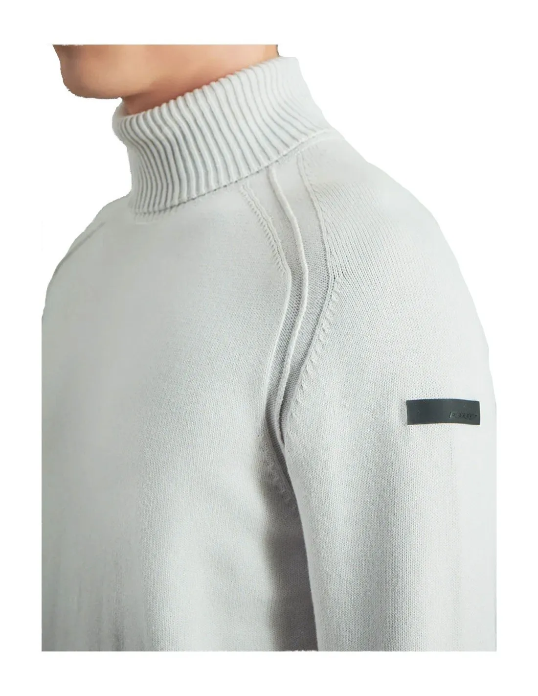 Pullover RRD uomo Cotton Plain Turtleneck Knit WES033 ghiaccio