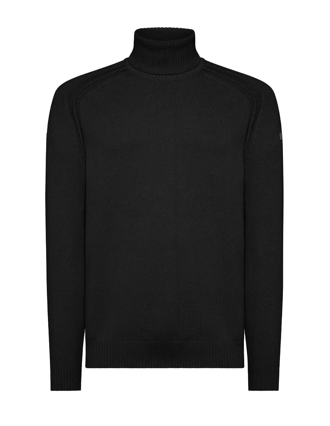 Pullover RRD uomo Cotton Plain Turtleneck Knit WES033 nero