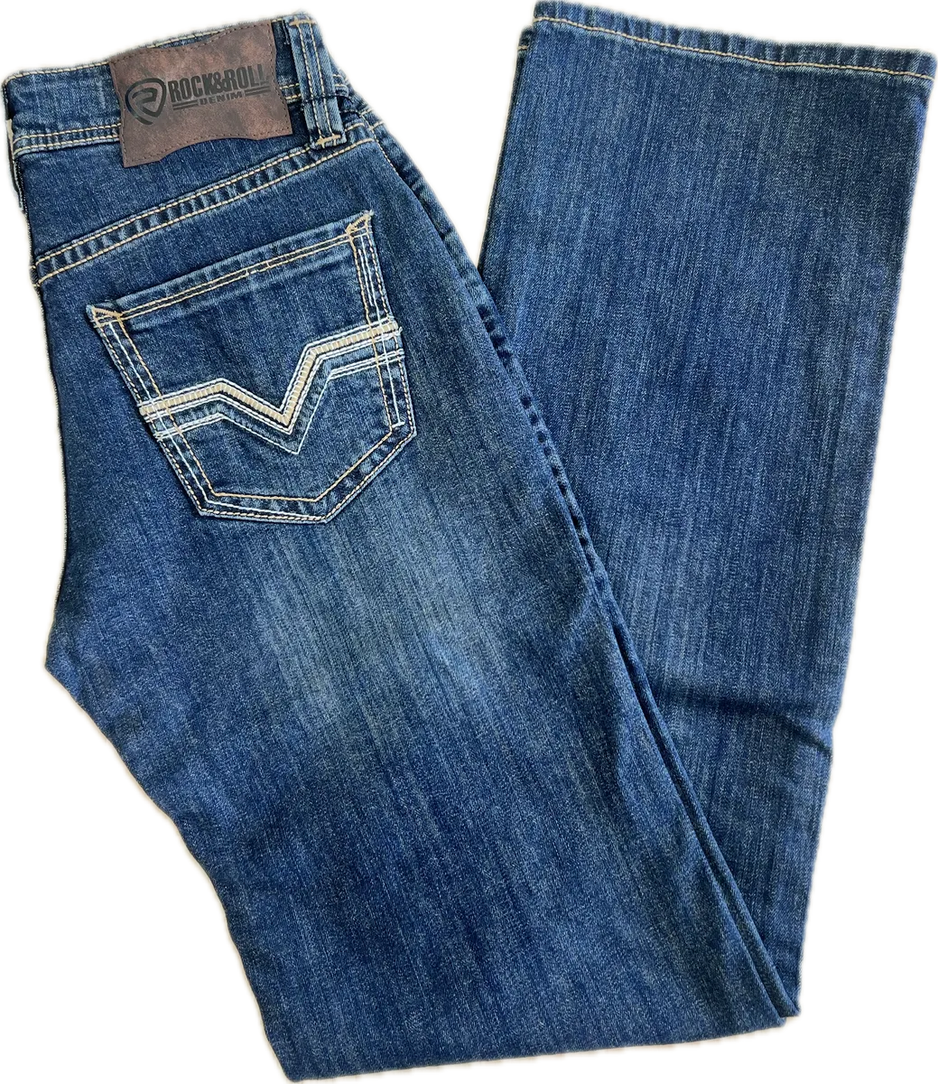 ROCK & ROLL DENIM RELAXED FIT STRAIGHT BOOTCUT JEANS