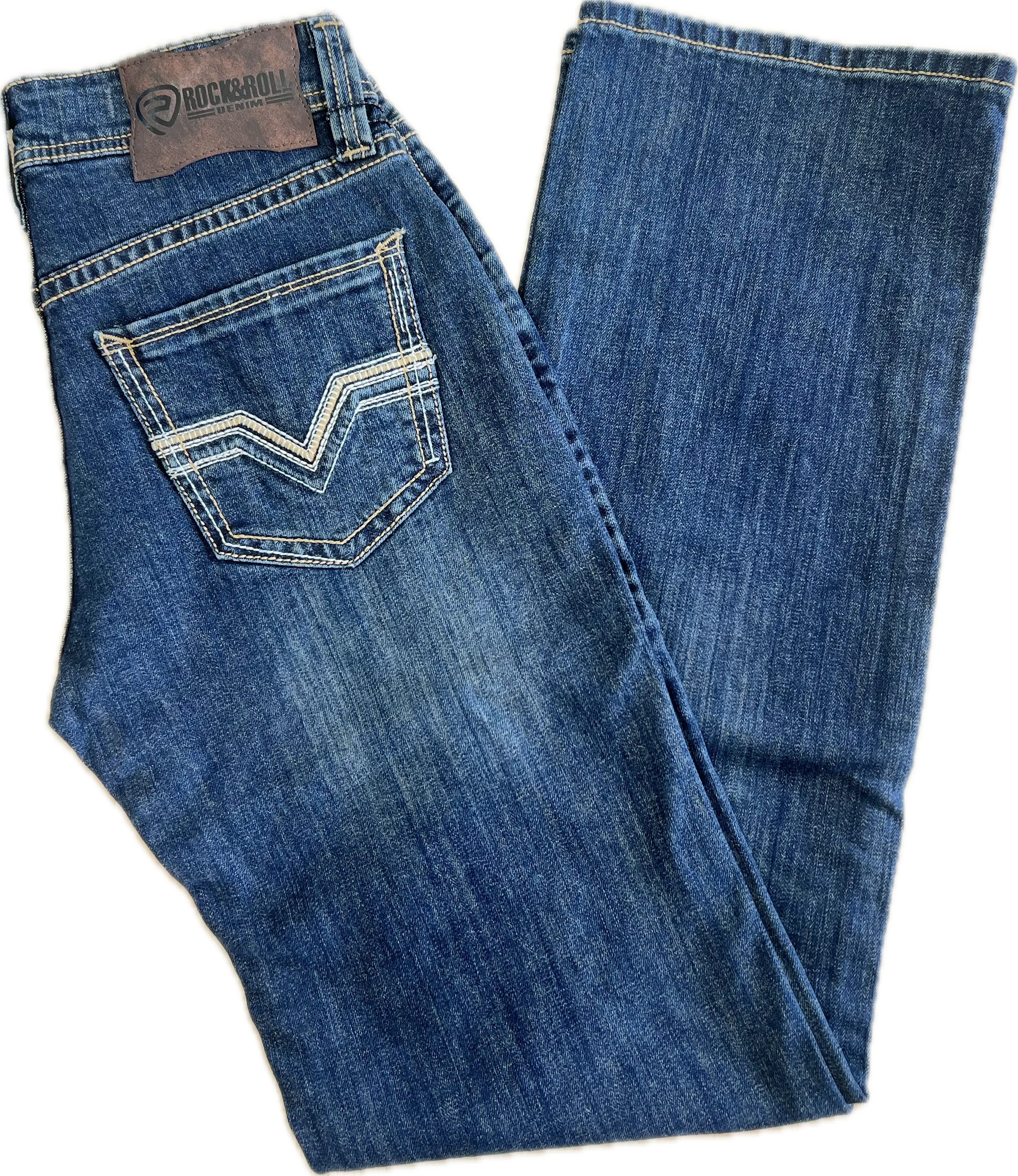 ROCK & ROLL DENIM RELAXED FIT STRAIGHT BOOTCUT JEANS