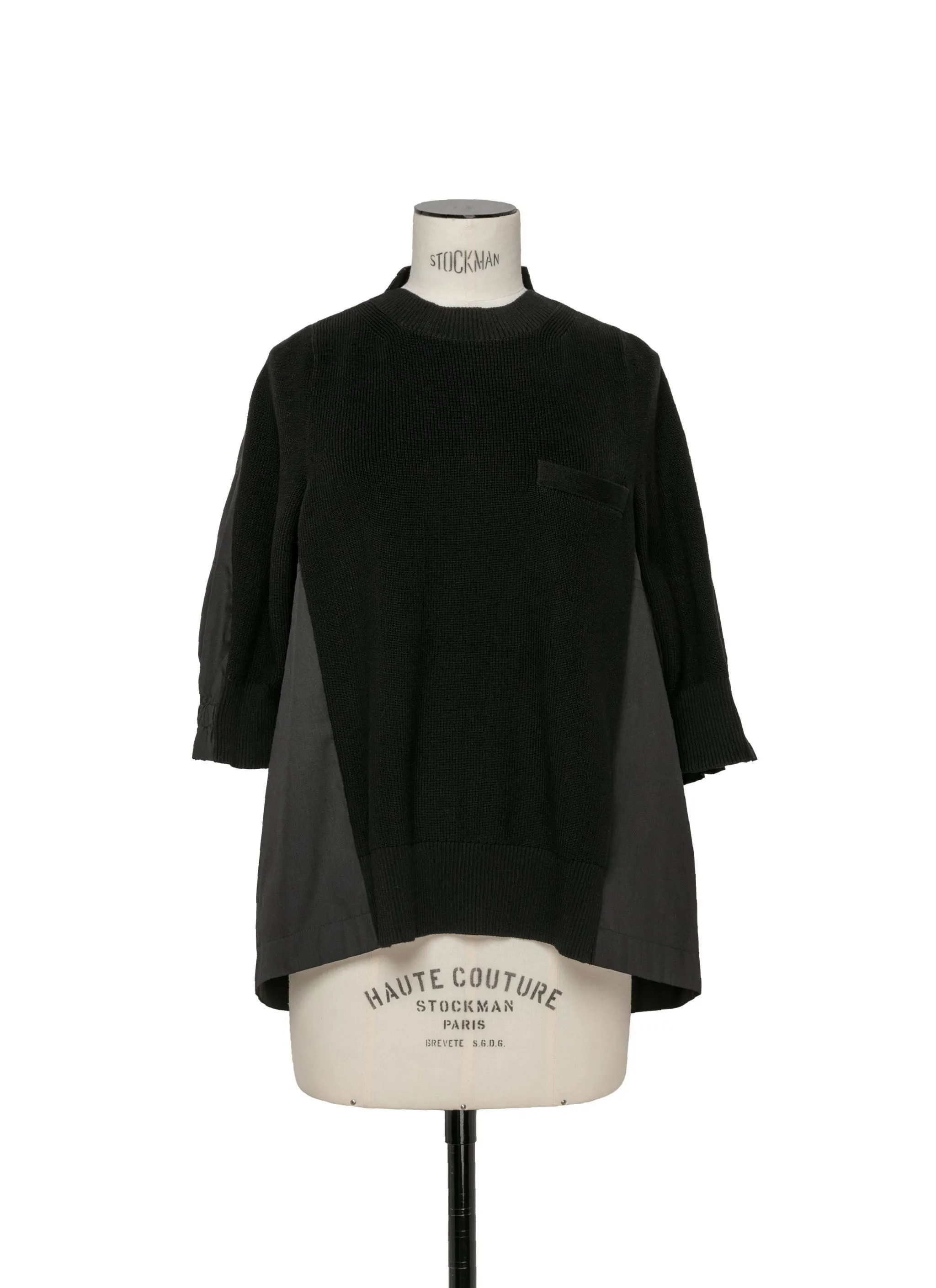 sacai  |Casual Style Long Sleeves Cotton V-neck & Crew neck