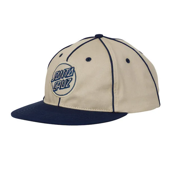 Santa Cruz Convergence Opus Snapback Mid Profile Unisex Hat - Off-White/Navy