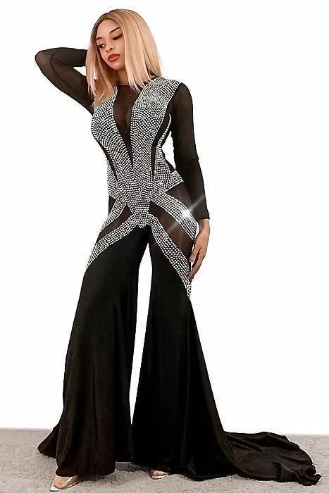 Sazzy Diamante Jumpsuit