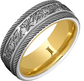 Serinium Hidden Gold Latigo Pattern Ring