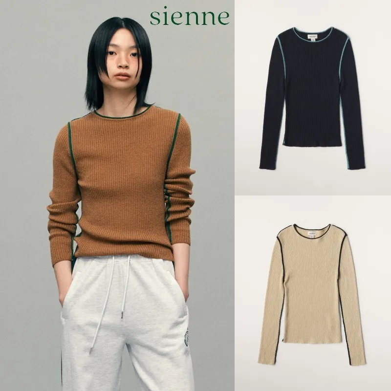 Sienne  |Long Sleeves V-neck & Crew neck