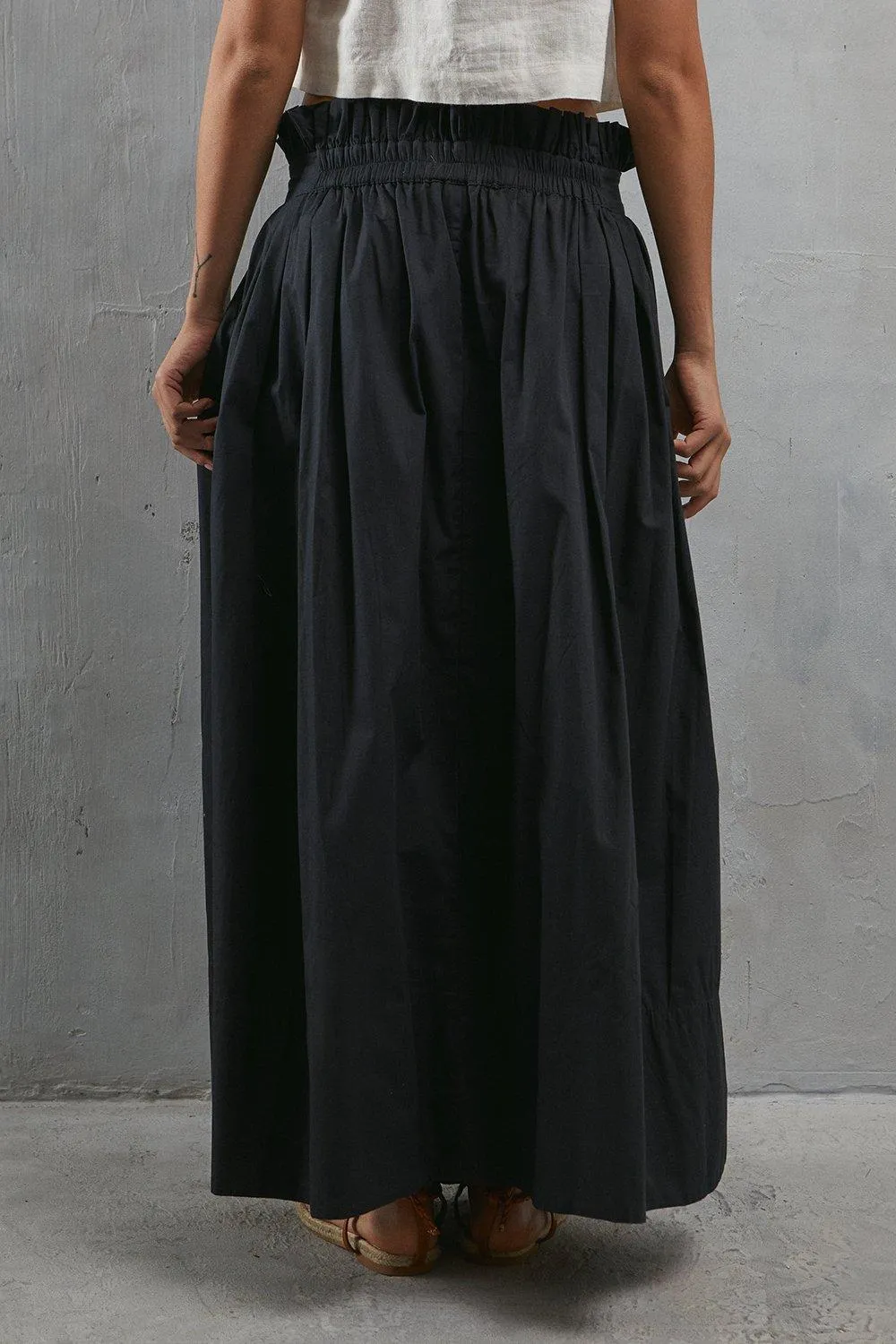 Skirts | Poplin Volume Midi Skirt | Warehouse