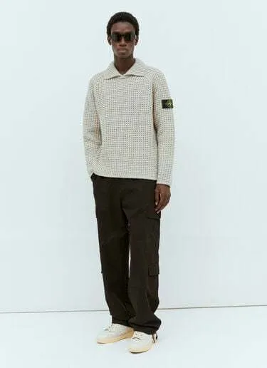 STONE ISLAND  |Wool Street Style Long Sleeves Sweaters