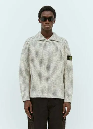 STONE ISLAND  |Wool Street Style Long Sleeves Sweaters