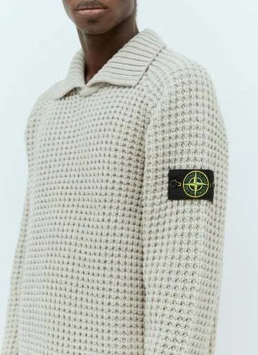 STONE ISLAND  |Wool Street Style Long Sleeves Sweaters