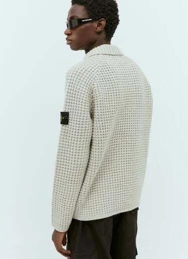 STONE ISLAND  |Wool Street Style Long Sleeves Sweaters