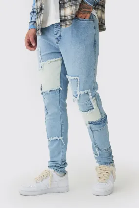 Tall Patchwork Cargo Skinny Jeans