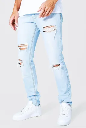 Tall Slim Fit Distressed Hem Ripped Jeans