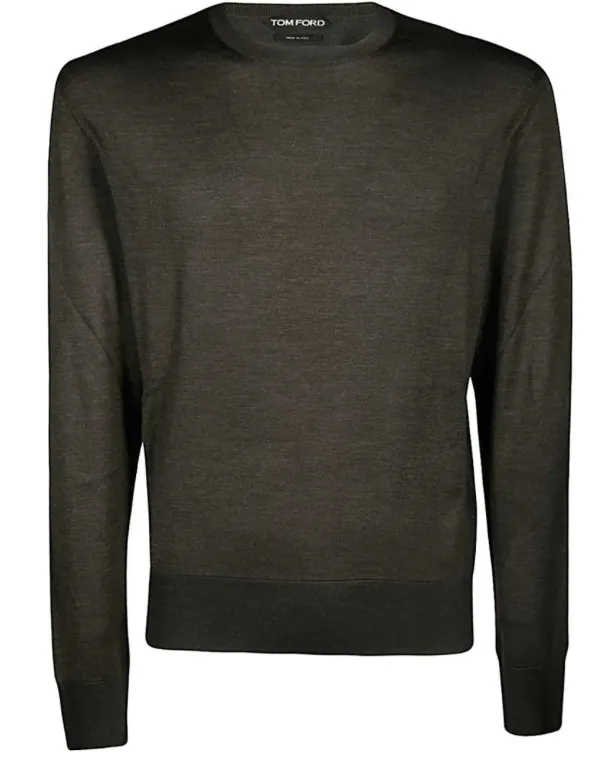 TOM FORD  |Crew Neck Silk Long Sleeves Plain Designers Sweaters