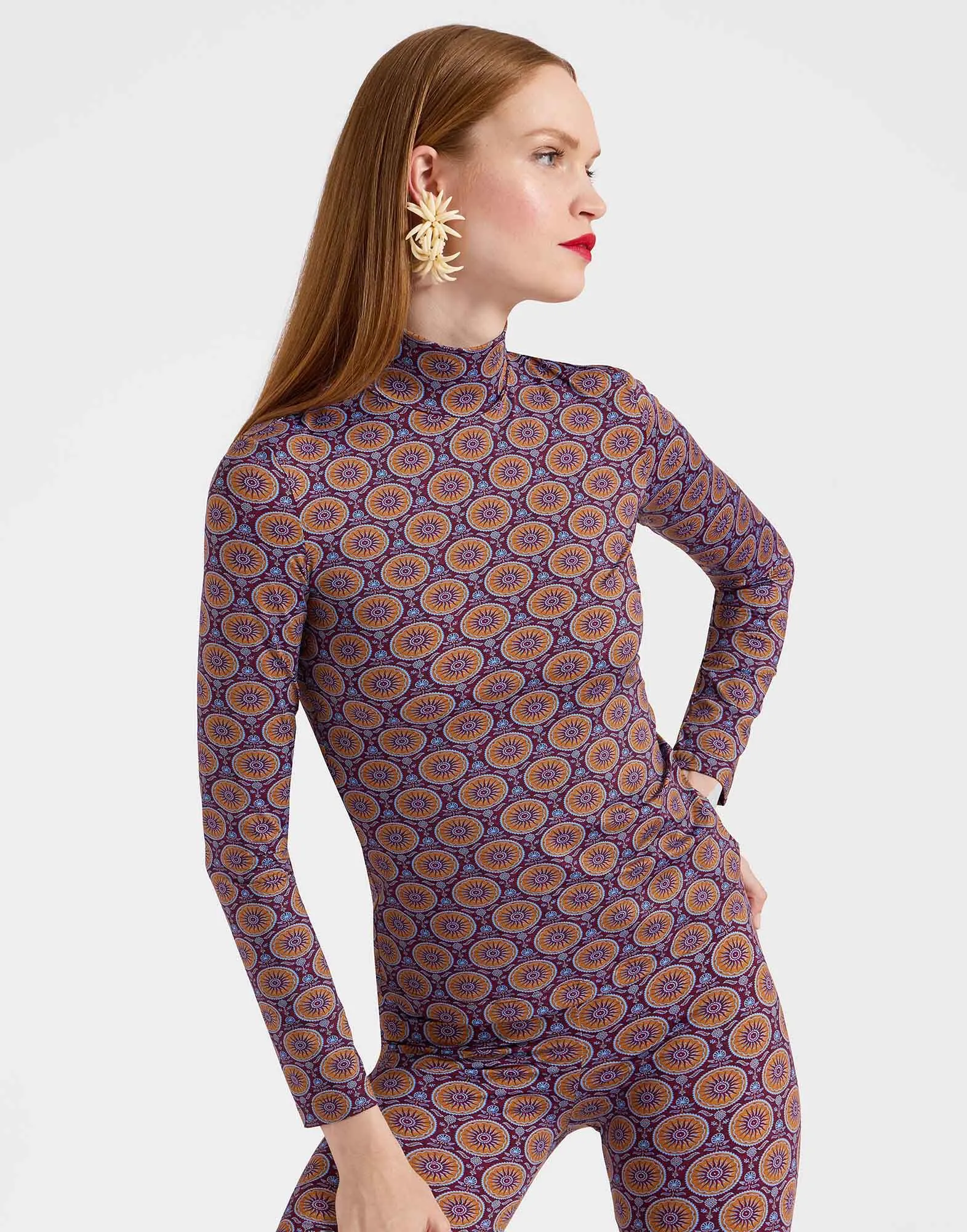 Turtleneck in Sovereign Mini Purple for Women | La DoubleJ